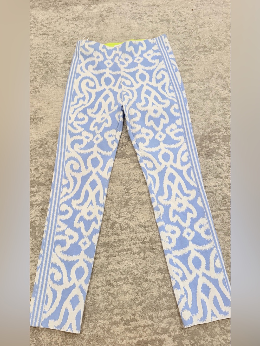 Gretchen Scott Designs Light Blue and White Flared Jeans